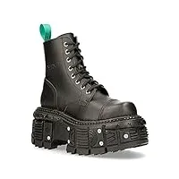 new rock boots tankmili083c-v2 vegan cuir combat noir plateforme biker goth punk chaussures 38