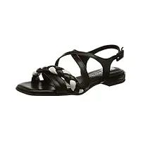 marco tozzi femme 2-2-88104-28 sandale à talon, noir/blanc, 39 eu