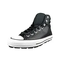 converse homme chuck taylor all star faux leather berkshire boot sneaker, black white black black, 39 eu