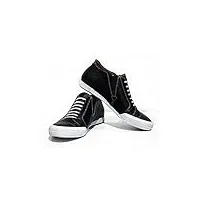 modello trapan - eu 42 - us 9 - uk 8-27 cm - handmade italiennes cuir pour des hommes couleur noir chaussures décontractées sneakers - cuir de vachette cuir souple - glisser sur