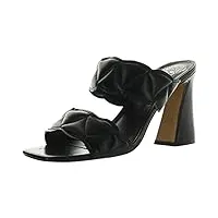 vince camuto women's renneya two-strap high heel sandal heeled, black, 10