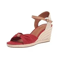 lucky brand women's macrimay espadrille wedge sandal, rancho red, 7
