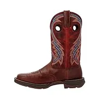 rebel by durango burnished pecan fire brick western boot size 7(m)