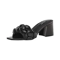 nine west women's gotit3 heeled sandal, black, 10
