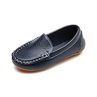 vorgelen garçons chaussure bateau cuir mocassin enfant loisirs confort chaussures fille plates loafers mode princesse oxford chaussures/bleu 31 eu=étiquette: 32