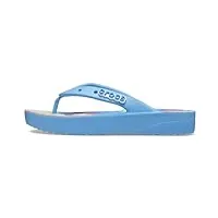crocs tongs classiques pour femme | sandales compensées à plateforme, bleu, 42 eu