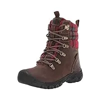 keen femme greta boot waterproof botte de neige, marron (dark brown/red plaid), 39.5 eu