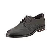 tommy hilfiger homme signature hilfiger lth shoe fm0fm04216 derby, noir (black), 40 eu