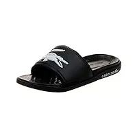 lacoste homme 43cma0110 slides & sandals, blk/wht, 47 eu