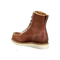 carhartt bottes de travail wp 20,3 cm avec bout en acier mocassin pour homme, rouge/marron, 41 eu