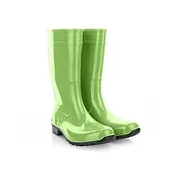 lemigo bottes hautes en caoutchouc pour femmes bottes de pluie imperméable ilse (vert, système taille chaussures eu, adulte, numérique, moyen, 37)
