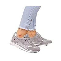 minetom femme chaussures de course pu running baskets chaussures de sport outdoor fitness gym Éclair sneakers a gris 43 eu