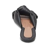 bcbgmaxazria tinsley sandales plates nouées pour femme, noir, 37 eu