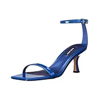nine west footwear ripe3, sandale à talon femme, bleu verni, 39 eu