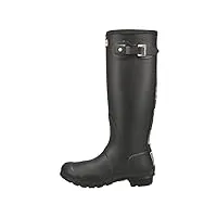 hunter original tall backstrap print womens wellington boots 38 eu black white