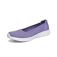puxowe chaussures slip-on plates basses en maille mocassins respirants en maille pour femmes 36 eu violet clair