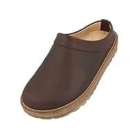 haflinger sabots en cuir unisexe pour adultes travel-classic 818010, pointure:41 eu, la couleur:marron