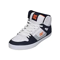 dc shoes homme pure se basket, blanc/gris/orange, 46 eu