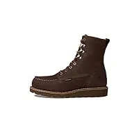 carhartt footwear fw8093m bottes compensées imperméables à bout mocassin 20,3 cm, brun chocolat tanné à l'huile, 8.5