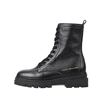 tommy hilfiger femme bottes low boot monochromatic lace up bottines, noir (black), 38 eu