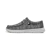 sephilitone chaussures en toile tendance pour homme - chaussures bateau - chaussures plates - chaussures de plage - grande taille - gris foncé - pointure 43