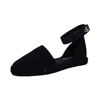 calvin klein jeans espadrilles femme ankle chaussures en toile, noir (black), 38