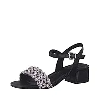 marco tozzi femme damen 2-2-28207-20 sandale à talon, noir (black comb), 38 eu