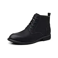 dadawen bottine chukka homme boots confortable mode en daim/bottes motardes cuir noir- noir 43