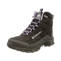columbia firecamp boot bottes de neige imperméables femme, noir (black x plum purple), 39 eu