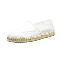 calvin klein jeans femme espadrilles chaussures en toile, blanc (bright white), 38 eu