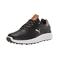 puma golf ignite articulate chaussures de golf en cuir pour homme, noir/argent, 45 eu