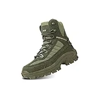 5.aa b21 bottes militaires homme bottes neige bottes de randonnée antidérapant en plein air de marche bottes vert 39 eu