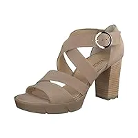 paul green sandales à plateforme pour femme | sandales pour femme | largeur : e (normal), beige 013, 37 eu