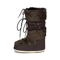 moon boot icon faux fur bottes de neige pour femme marron, marron, 39/41 eu