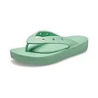 crocs tongs classiques pour femme | sandales compensées à plateforme, pierre de jade., 42 eu