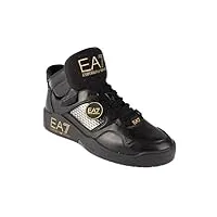 emporio armani ea7 chaussure homme new basket modèle x8z033 xk267, black gold m701, 42 eu