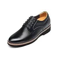 chamaripa chaussures rehaussantes homme - augmenter la hauteur formelle chaussures de robe - cuir wing-tip oxford derby chaussures en 8cm / 3.15 inches