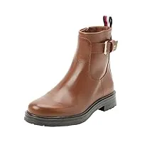 tommy hilfiger femme bottes low boot leather bottines, marron (natural cognac), 37 eu