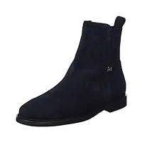 tommy hilfiger femme bottes low boot essentials daim, bleu (space blue), 40 eu