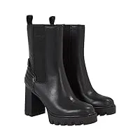 calvin klein femme platform chelsea boot lth wn yw0yw01140 bottes mi-hautes, noir (triple black), 39 eu