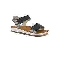 inblu sandales femme sandales scratch réglable sandales femme motif zébré confortables pour plage, noir, 40 eu