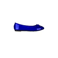 krisp ballerine confortable pas cher plates vernis noeud basiques classiques, bleu, 39 eu (6 uk), 3701-blu-6