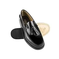 zerimar castellanos homme | chaussures décontractées en cuir naturel pour hommes | chaussures en cuir pour hommes | mocassin masque en cuir | couleur noir taille 43