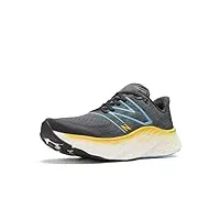 new balance chaussures de course fresh foam x more v4 pour homme, noir/bleu côtier/citron gingembre, 43 eu