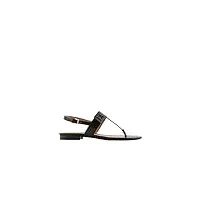 emporio armani chaussures femme, modèle sandales tongs x3q085xf271, fabriquées en cuir., noir , 37 eu