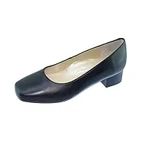 escarpins d'hotesses - escarpins d'hotesses bora-bora alarm free escarpin chaussure uniforme femme bout carré confort & grande largeur couleur - cuir noir, taille - 45