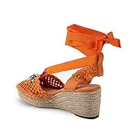 aerosoles sandales espadrilles scarlett en raphia pour femme, mandarine, 36 eu