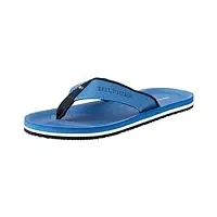 tommy hilfiger tongs homme comfort beach sandal tongs, bleu (antique blue), 45