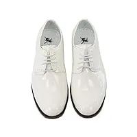 sirri garçons derby brevet robe formelle chaussures blanche à lacets chaussures de bal de mariage taille 28