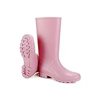 foinledr original bottes de pluie femme, caoutchouc confortables légères étanche de sécurité chaussures, rose, 38 eu